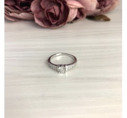 Серебряное кольцо SilverBreeze с натуральными бриллиантом 0.03ct (2074694) 19 размер