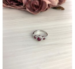 Серебряное кольцо SilverBreeze с натуральным рубином 1.644ct (2073444) 17.5 размер