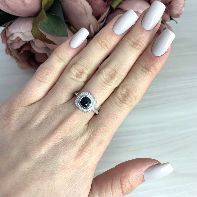 Серебряное кольцо SilverBreeze с натуральным сапфиром 1.64ct 2072898 17.5 размер, 17.5 размер, 17.5 размер, 17.5 размер