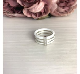 Серебряное кольцо SilverBreeze с керамикой 2070054 16 размер, 16 размер, 16 размер, 16 размер