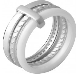 Серебряное кольцо SilverBreeze с керамикой (2070016) 16 размер