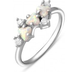 Серебряное кольцо SilverBreeze с опалом 0.53ct (2069188) 17 размер