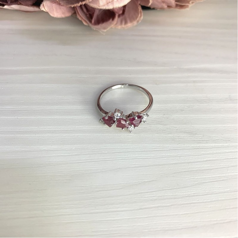 Серебряное кольцо SilverBreeze с натуральным рубином 1.38ct (2068518) 17.5 размер