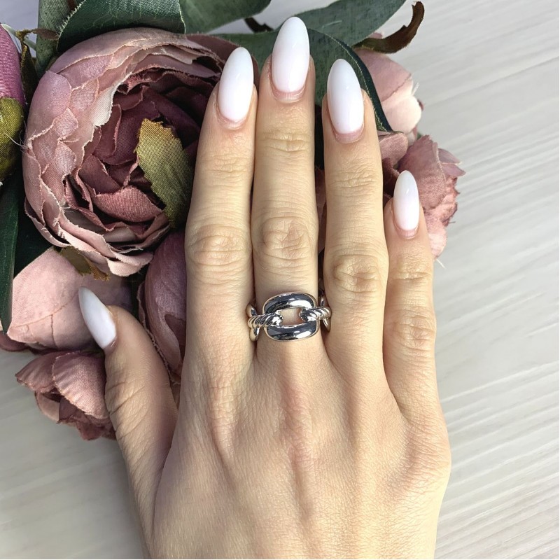 Серебряное кольцо SilverBreeze без камней (2067849) 18 размер