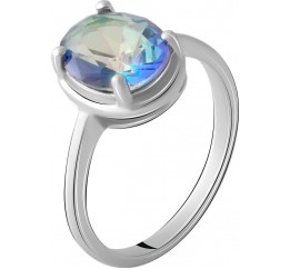 Серебряное кольцо SilverBreeze с натуральным мистик топазом (2067177) 17.5 размер
