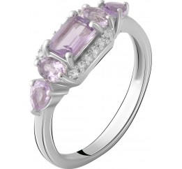 Серебряное кольцо SilverBreeze с натуральным аметистом 1.06ct 2066996 18 размер, 18 размер, 18 размер, 18 размер