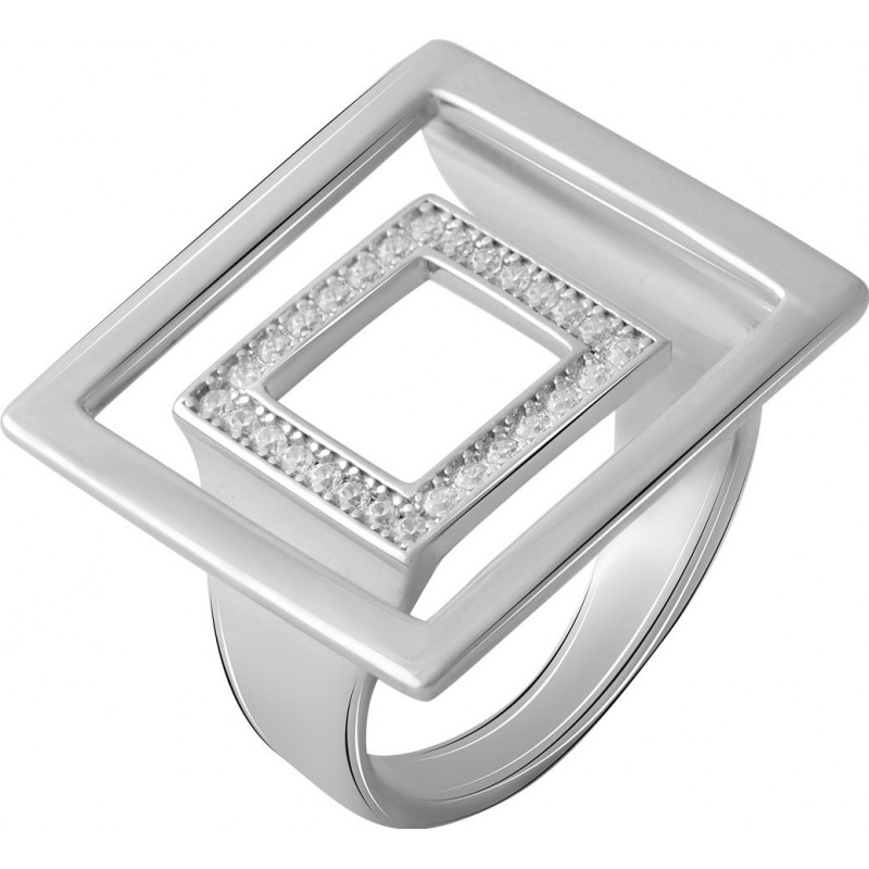 Серебряное кольцо SilverBreeze с фианитами (2066477) 17 размер