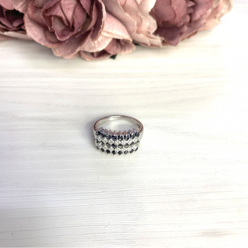 Серебряное кольцо SilverBreeze с натуральным сапфиром 2.133ct 2065425 18.5 размер, 18.5 размер, 18.5 размер, 18.5 размер