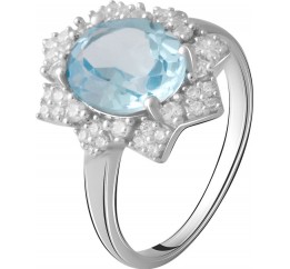 Серебряное кольцо SilverBreeze с натуральным топазом 2.621ct 2065364 17.5 размер, 17.5 размер, 17.5 размер, 17.5 размер