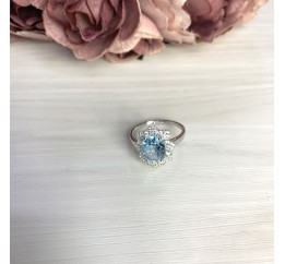 Серебряное кольцо SilverBreeze с натуральным топазом 2.621ct 2065364 18.5 размер, 18.5 размер, 18.5 размер, 18.5 размер