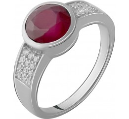 Серебряное кольцо SilverBreeze с натуральным рубином 3.102ct 2065005 17.5 размер, 17.5 размер, 17.5 размер, 17.5 размер