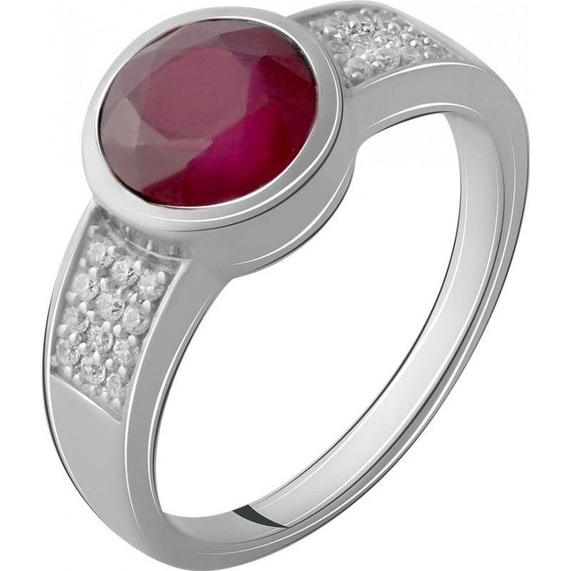 Серебряное кольцо SilverBreeze с натуральным рубином 3.102ct (2065005) 17.5 размер