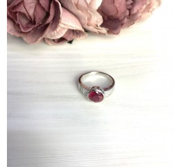 Серебряное кольцо SilverBreeze с натуральным рубином 3.102ct (2065005) 18 размер