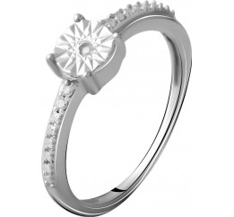 Серебряное кольцо SilverBreeze с натуральными бриллиантом 0.05ct 2064312 16.5 размер, 16.5 размер, 16.5 размер, 16.5 размер