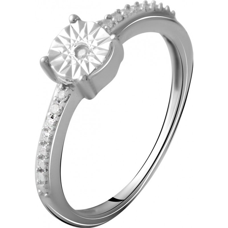 Серебряное кольцо SilverBreeze с натуральными бриллиантом 0.05ct 2064312 16.5 размер, 16.5 размер, 16.5 размер, 16.5 размер