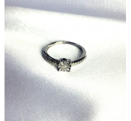 Серебряное кольцо SilverBreeze с натуральными бриллиантом 0.05ct 2064312 16.5 размер, 16.5 размер, 16.5 размер, 16.5 размер