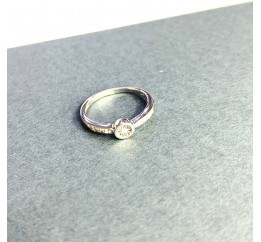 Серебряное кольцо SilverBreeze с натуральными бриллиантом 0.05ct 2064244 17.5 размер, 17.5 размер, 17.5 размер, 17.5 размер
