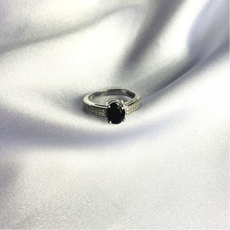 Серебряное кольцо SilverBreeze с натуральным сапфиром 2.143ct 2063100 17 размер, 17 размер, 17 размер, 17 размер