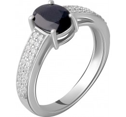 Серебряное кольцо SilverBreeze с натуральным сапфиром 2.143ct (2063100) 17 размер