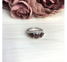 Серебряное кольцо SilverBreeze с натуральным гранатом 4.5ct 2062783 17.5 размер, 17.5 размер, 17.5 размер, 17.5 размер