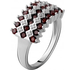 Серебряное кольцо SilverBreeze с натуральным гранатом 1.306ct (2061397) 18.5 размер