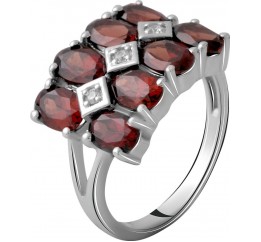 Серебряное кольцо SilverBreeze с натуральным гранатом 5.097ct 2061311 18.5 размер, 18.5 размер, 18.5 размер, 18.5 размер