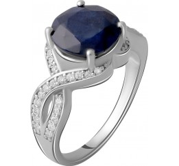 Серебряное кольцо SilverBreeze с натуральным сапфиром 4.998ct (2061045) 17 размер