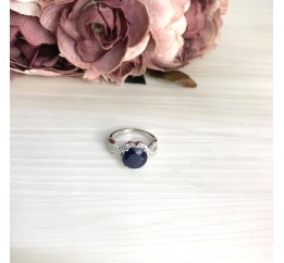 Серебряное кольцо SilverBreeze с натуральным сапфиром 4.998ct 2061045 17.5 размер, 17.5 размер, 17.5 размер, 17.5 размер