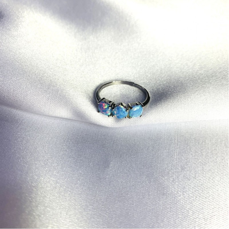Серебряное кольцо SilverBreeze с опалом 1.025ct (2060642) 18.5 размер