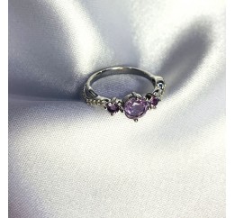 Серебряное кольцо SilverBreeze с натуральным аметистом 1.22ct 2060499 17 размер, 17 размер, 17 размер, 17 размер