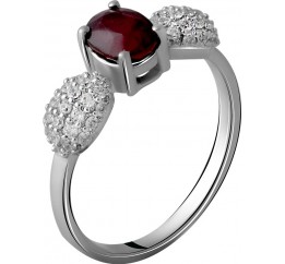 Серебряное кольцо SilverBreeze с натуральным рубином 1.865ct 2060154 18 размер, 18 размер, 18 размер, 18 размер