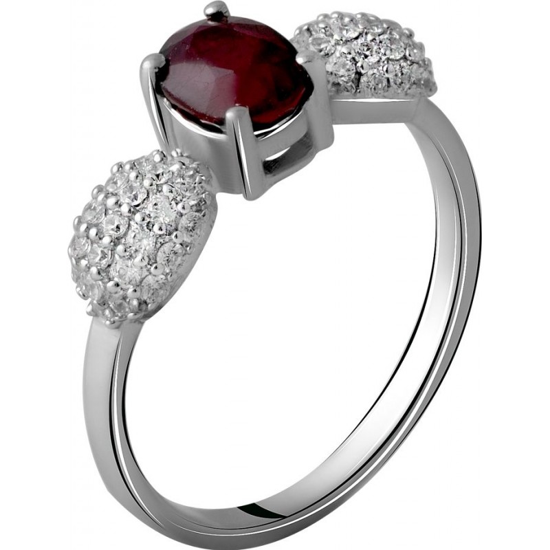 Серебряное кольцо SilverBreeze с натуральным рубином 1.865ct (2060154) 18 размер