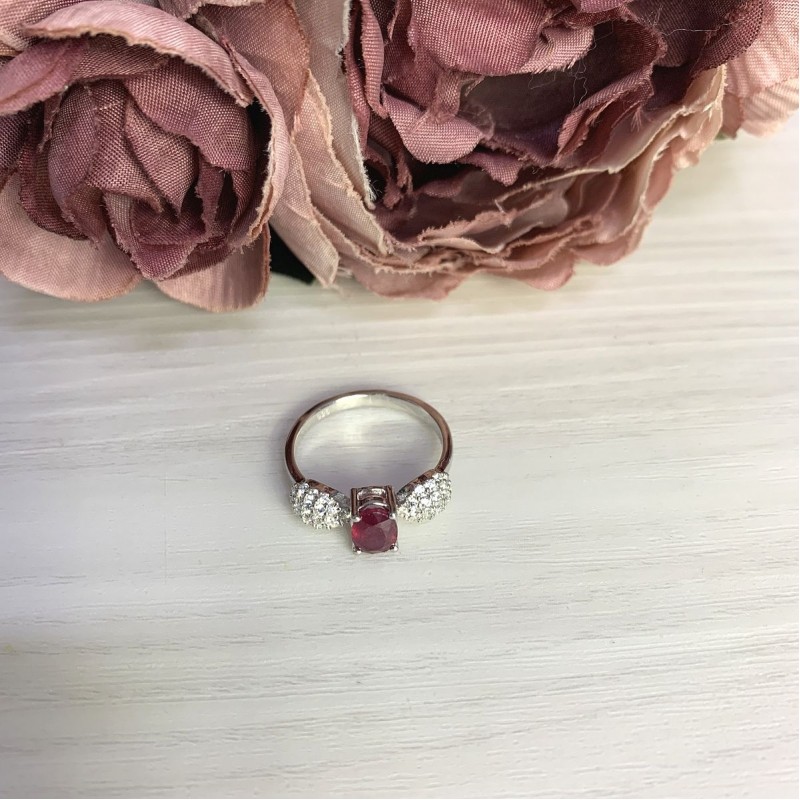 Серебряное кольцо SilverBreeze с натуральным рубином 1.865ct (2060154) 18 размер