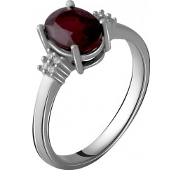 Серебряное кольцо SilverBreeze с натуральным рубином 2.003ct (2060055) 17 размер