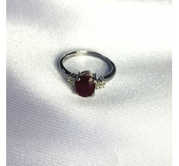 Серебряное кольцо SilverBreeze с натуральным рубином 2.003ct (2060055) 17 размер