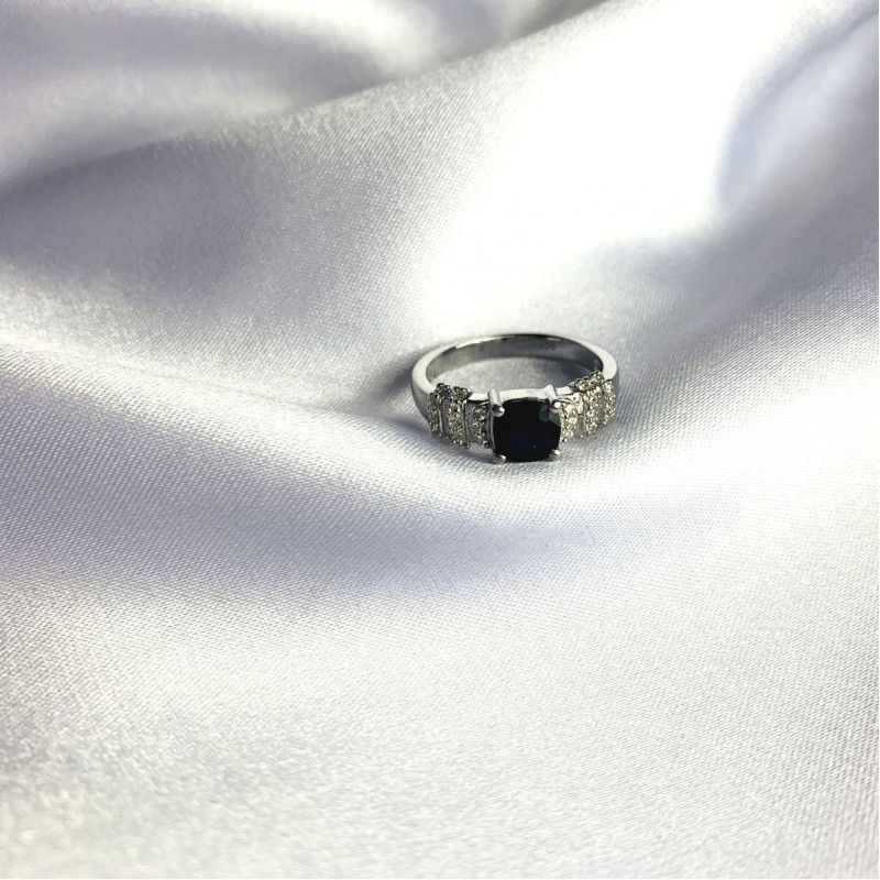 Серебряное кольцо SilverBreeze с натуральным сапфиром 1.618ct 2059455 18.5 размер, 18.5 размер, 18.5 размер, 18.5 размер