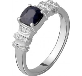Серебряное кольцо SilverBreeze с натуральным сапфиром 1.618ct 2059455 18.5 размер, 18.5 размер, 18.5 размер, 18.5 размер