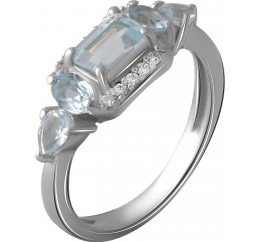 Серебряное кольцо SilverBreeze с натуральным топазом 1.68ct 2058977 18 размер, 18 размер, 18 размер, 18 размер
