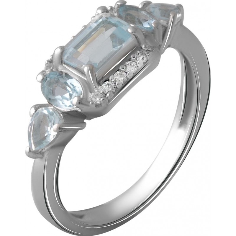 Серебряное кольцо SilverBreeze с натуральным топазом 1.68ct 2058977 18 размер, 18 размер, 18 размер, 18 размер
