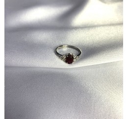 Серебряное кольцо SilverBreeze с натуральным рубином 1.327ct (2058045) 16 размер