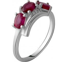 Серебряное кольцо SilverBreeze с натуральным рубином 2.144ct 2057987 18 размер, 18 размер, 18 размер, 18 размер