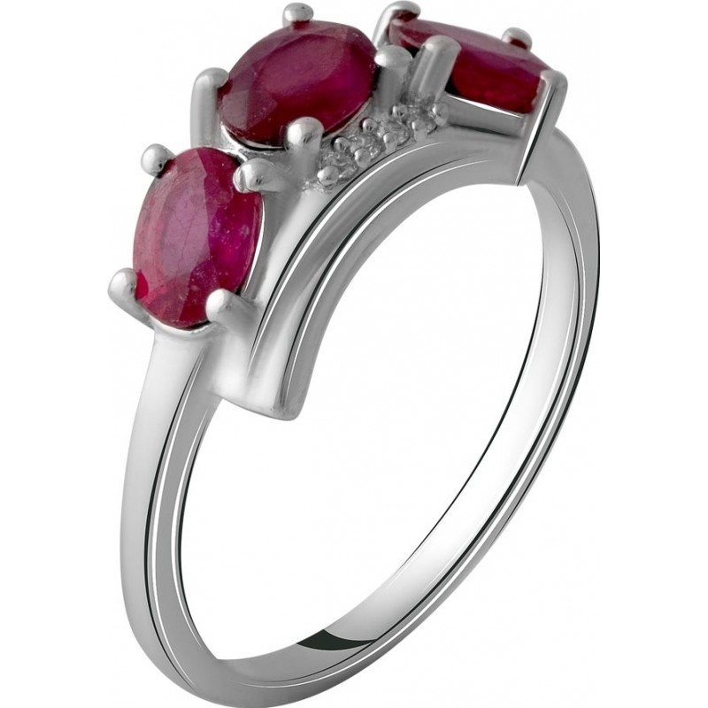 Серебряное кольцо SilverBreeze с натуральным рубином 2.144ct (2057987) 18 размер