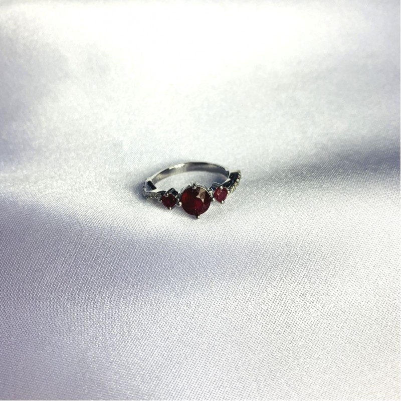 Серебряное кольцо SilverBreeze с натуральным рубином 1.97ct 2057864 17.5 размер, 17.5 размер, 17.5 размер, 17.5 размер