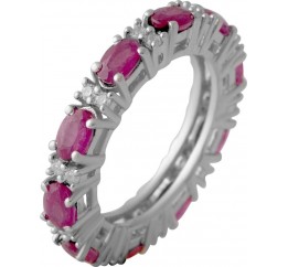 Серебряное кольцо SilverBreeze с натуральным рубином 3.879ct 2057772 18 размер, 18 размер, 18 размер, 18 размер