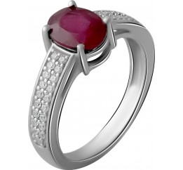 Серебряное кольцо SilverBreeze с натуральным рубином 2.068ct 2057673 17.5 размер, 17.5 размер, 17.5 размер, 17.5 размер