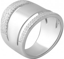 Серебряное кольцо SilverBreeze с фианитами (2056706) 16.5 размер