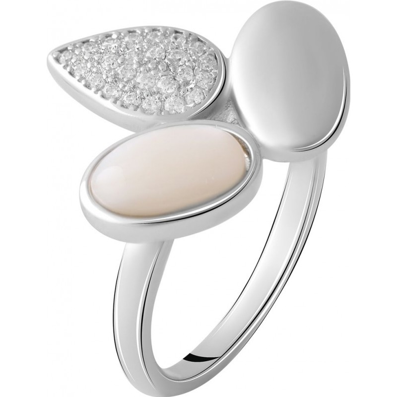 Серебряное кольцо SilverBreeze с натуральным перламутром (2055822) 16.5 размер