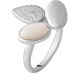 Серебряное кольцо SilverBreeze с натуральным перламутром (2055822) 18 размер