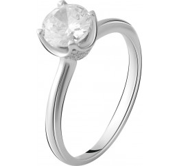 Серебряное кольцо SilverBreeze с фианитами (2055747) 18 размер