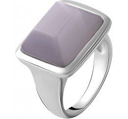 Серебряное кольцо SilverBreeze с кошачим глазом (2055020) 18 размер